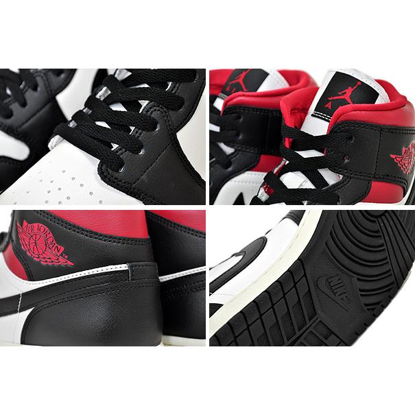 ナイキ ウィメンズ エアジョーダン 1 ミッド NIKE WMNS AIR JORDAN 1 MID black/gym red-sail bq6472-061 スニーカー AJ1 ブラック ジムレッド セイル｜ltd-online｜04