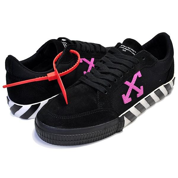 オフホワイト バルカナイズ ローカットスニーカー OFF-WHITE c/o Virgil Abloh LOW VULCANIZED BLACK FUCHSIA ブラック ピンク メンズ ローカット｜ltd-online｜02