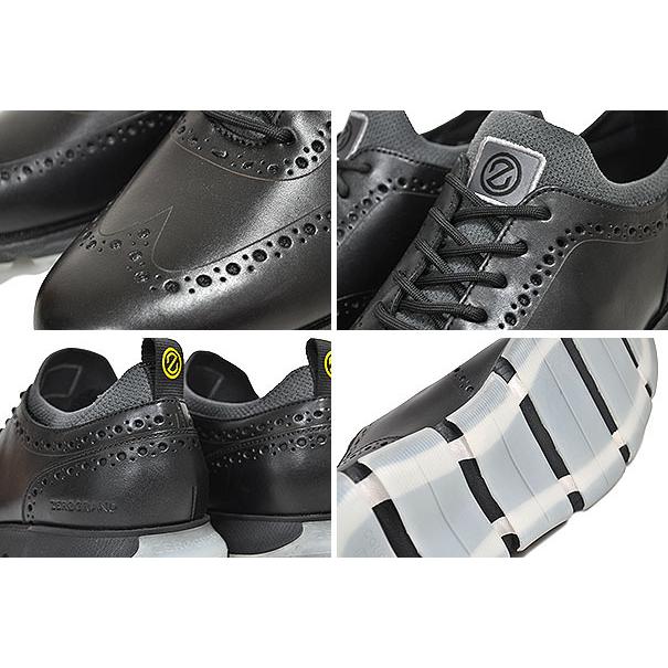 COLE HAAN ZEROGRAND ブラックレザー ウィングチップ UK7 COLE HAAN コールハーン 4.ゼログランド ウイングチップ