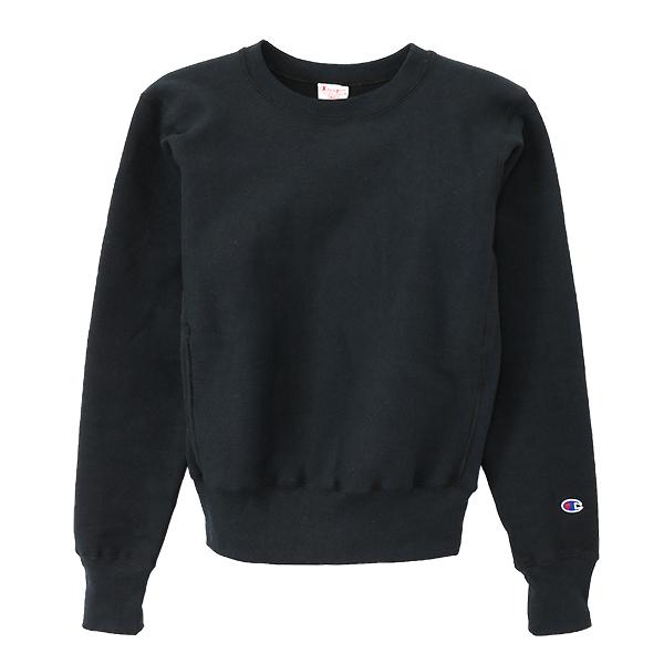 チャンピオン リバースウィーブ クルーネック スウェット Champion REVERSE WEAVE CREW NECK SWEAT SHIRT 12.5oz. MADE IN USA BLACK c5-u001 赤タグ トレーナー｜ltd-online｜02