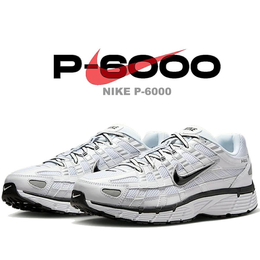 NIKE ナイキ P-6000 ホワイト ブラック メタリックシルバー wht NIKE ナイキ P-6000 ホワイト ブラック メタリックシルバー wht