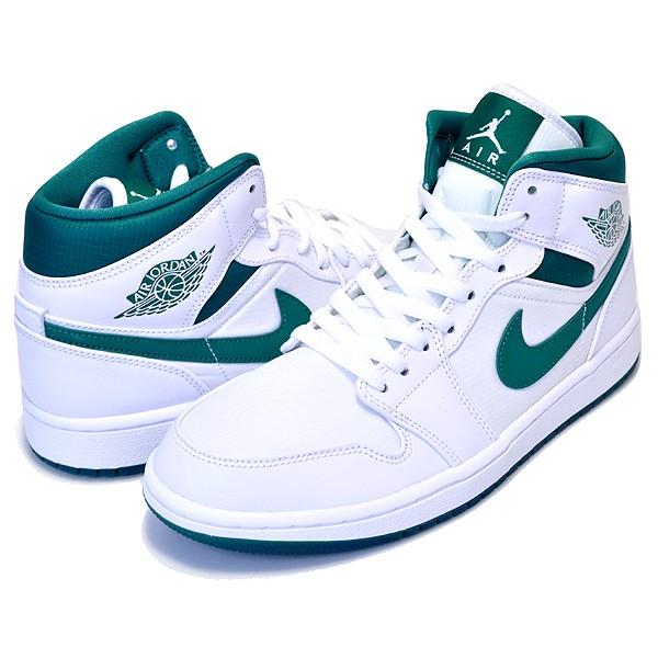 人気話題ジョーダン！Nike Air Jordan 1 Mid White Mystic Green Jordan ナイキ エアジョーダン 1 ミッド NIKE AIR JORDAN MID SE