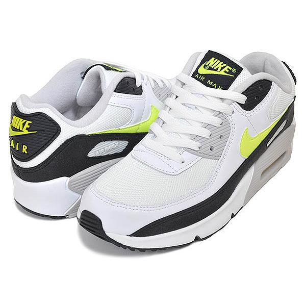 ナイキ エアマックス 90 レザー ガールズ NIKE AIR MAX 90 LTR (GS) white/hot lime-black cd6864-109 スニーカー AM90 ホワイト ホットライム ブラック｜ltd-online｜02