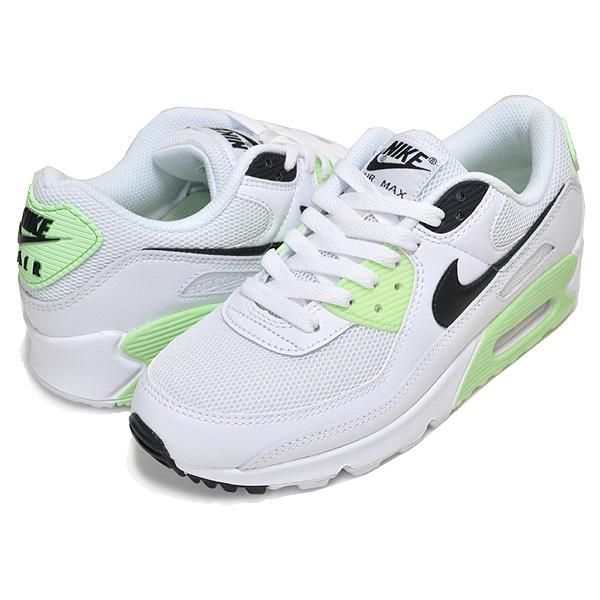 ナイキ ウィメンズ エアマックス 90 NIKE WMNS AIR MAX 90 white/black-vapor green ct1039-101 レディース スニーカー AM90 ホワイト グリーン｜ltd-online｜02