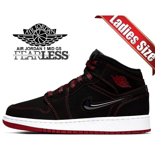 ナイキ エアジョーダン 1 ミッド フィアレス レディース NIKE AIR JORDAN 1 MID FEARLESS(GS) black