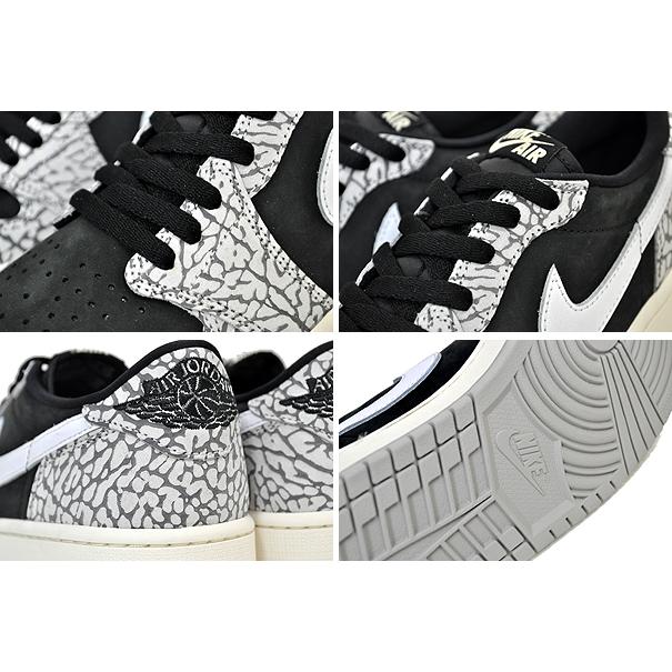 ナイキ エアジョーダン 1 レトロ ロー OG NIKE AIR JORDAN 1 RETRO LOW OG black/muslin-tech grey-white cz0790-001 エレファント AJ1 セメントグレー｜ltd-online｜04