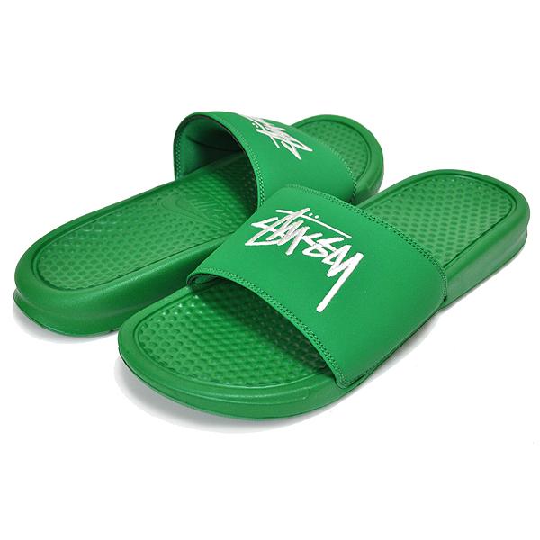 ナイキ ベナッシ ステューシー NIKE BENASSI STUSSY pine green/sail dc5239-300 パイングリーン セイル サンダル コラボ｜ltd-online｜02