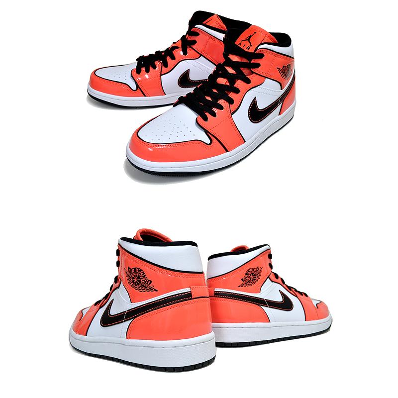 orange black white jordan 1