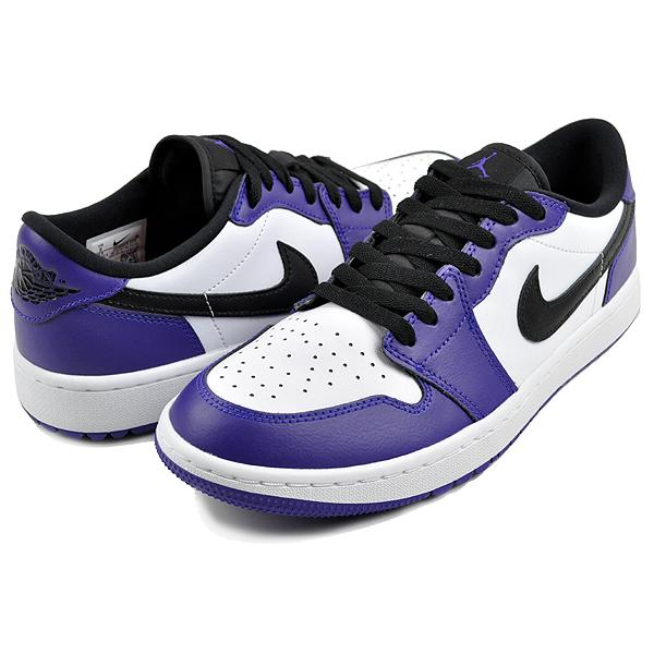 ナイキ エアジョーダン 1 ロー ゴルフ NIKE AIR JORDAN 1 LOW GOLF white/black-court purple dd9315-105 スニーカー ゴルフシューズ コートパープル｜ltd-online｜02