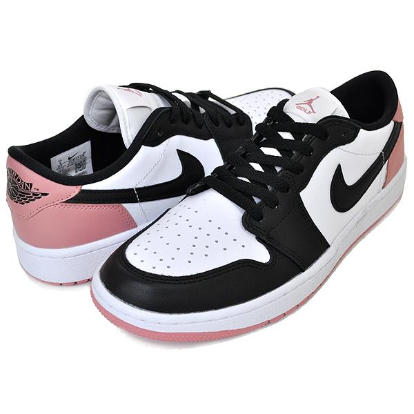 ナイキ エアジョーダン 1 ロー ゴルフ NIKE AIR JORDAN 1 LOW GOLF white/black-rust pink dd9315-106 スパイクレス ラストピンク ブラック ホワイト｜ltd-online｜02