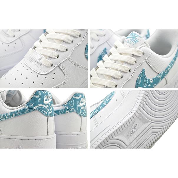 ナイキ ウィメンズ エアフォース 1 07 エッセンシャル NIKE WMNS AIR FORCE 1 07 ESS white/worn blue-white-wht dh4406-100 レディース ブルー ペイズリー｜ltd-online｜04