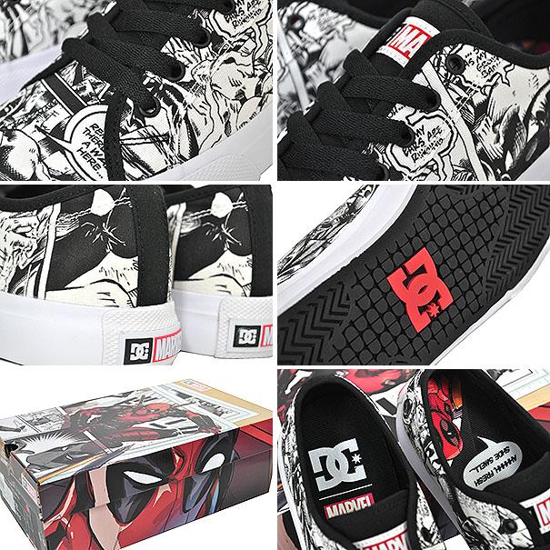 ディーシーシューズ × マーベル デッドプール マニュアル DC SHOES MARVEL DP MANUAL BLACK/WHITE/RED dm226105-xkwr スニーカー DEADPOOL マーベルコミック｜ltd-online｜04