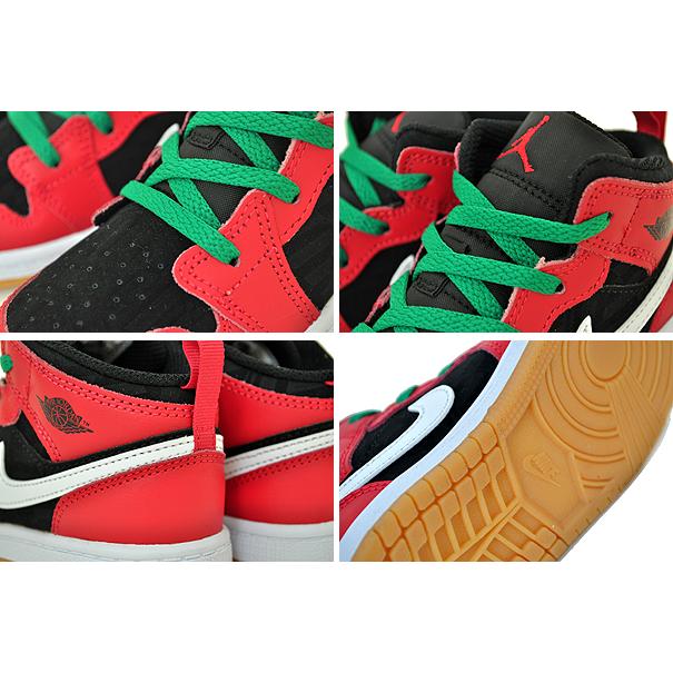 エアジョーダン エア ジョーダン 1 NIKE JORDAN MID SE TD black/fire red-white