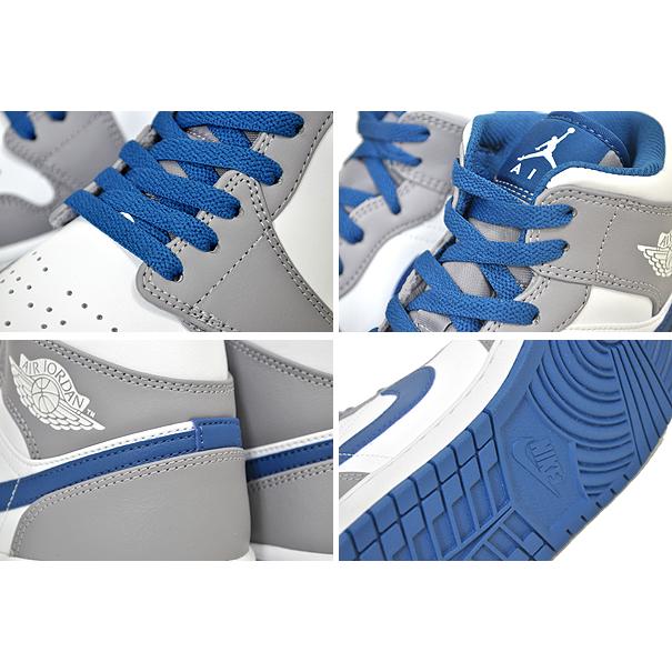 ナイキ エアジョーダン 1 ミッド NIKE AIR JORDAN 1 MID cement grey/white-true blue dq8426-014 スニーカー セメントグレー トルゥーブルー ホワイト AJ1｜ltd-online｜04