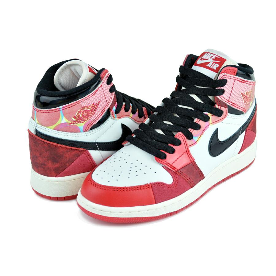 ナイキ エアジョーダン 1 レトロ ハイ OG SP ガールズ NIKE AIR JORDAN 1 HIGH OG SP (GS) SPIDER-MAN university red/black dv1753-601 レディース アクロス_1