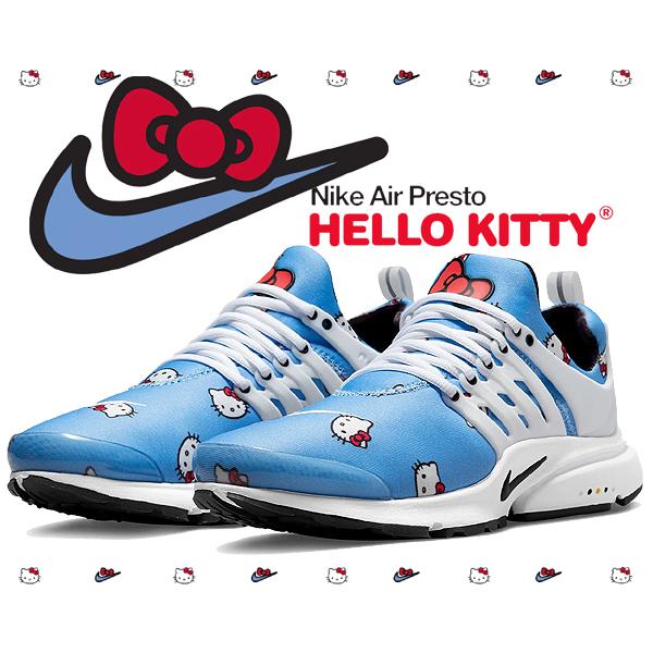 ナイキ エア プレスト ハーローキティ QS NIKE AIR PRESTO QS Hello Kitty university blue/black-white dv3770-400 スニーカー ユニバーシティブルー｜ltd-online