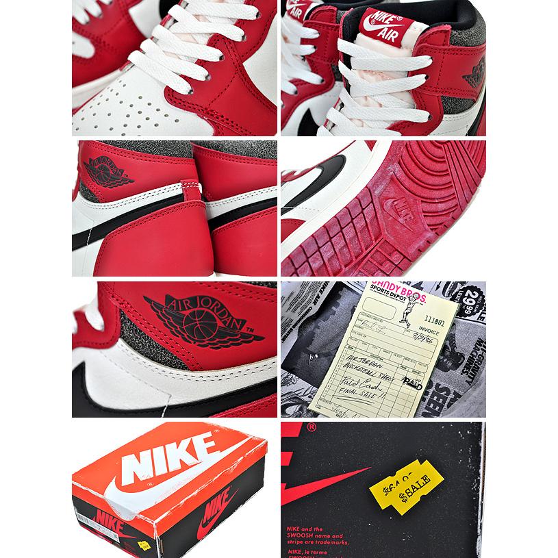 ナイキ エアジョーダン 1 レトロ ハイ NIKE AIR JORDAN 1 RETRO HI OG Lost&Found Chicago varsity red/black-sail-muslin dz5485-612 シカゴ レッド｜ltd-online｜04