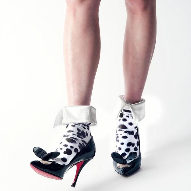 ERIMAKI SOX（エリマキソックス） ハイ ダルメシアン レディース