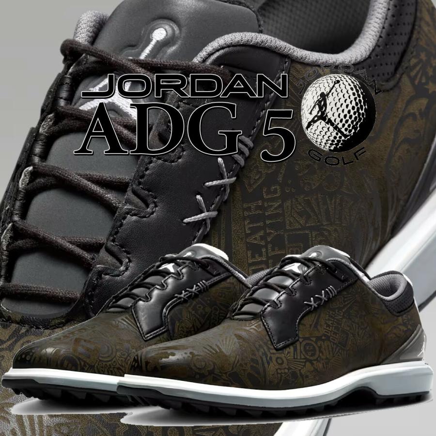NIKE AIR JORDAN エアジョーダン5 ゴルフ26cm エア ジョーダン 5 ナイキ ADG ゴルフ ブラック ホワイト クールグレー