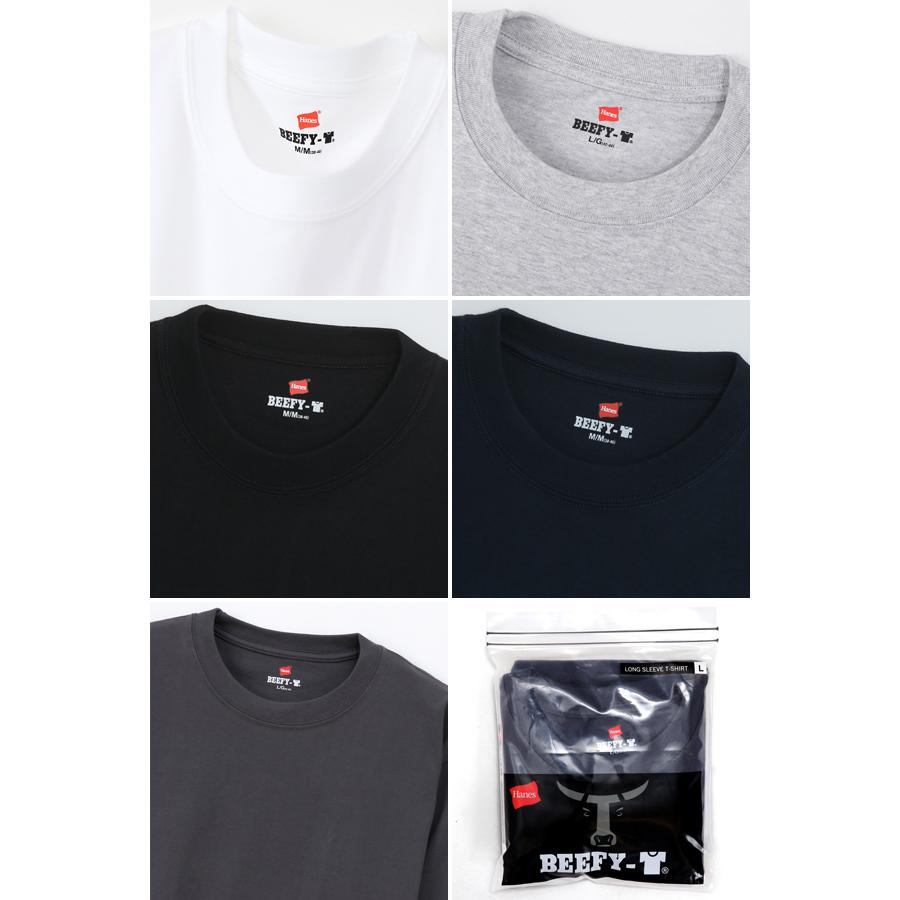 ヘインズ ビーフィー ロングスリーブTシャツ Hanes BEEFY-T LONG SLEEVE T-SHIRT h5186 長袖 TEE クルーネック 5COLOR ヘビーウェイト｜ltd-online｜08