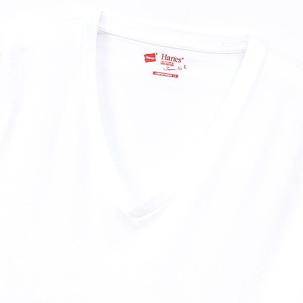 ヘインズ ジャパンフィット Vネック Tシャツ 2枚組 Hanes JAPAN FIT V-NECK T-SHIRTS 5.3oz 2P WHITE h5355-010 ホワイト 白 TEE 5.3オンス インナー｜ltd-online｜04