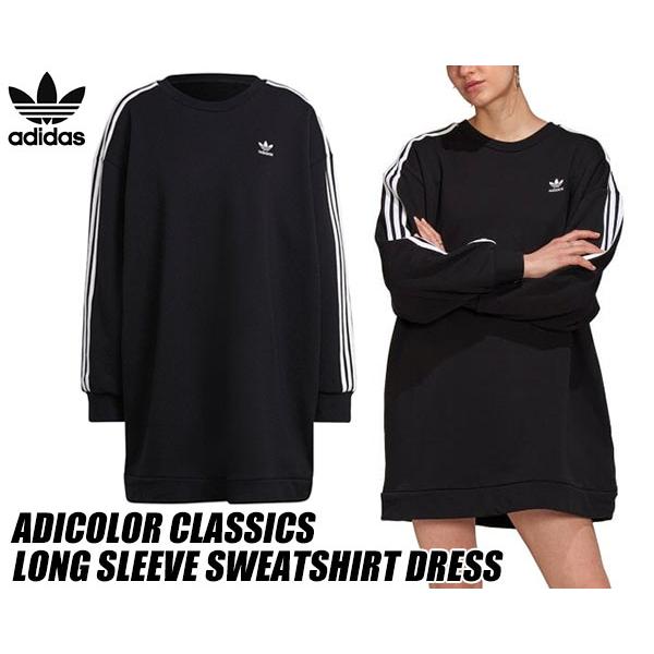 アディダス アディカラー クラシックス 長袖 スウェットワンピース adidas ADICOLOR CLASSICS LONG SLEEVE