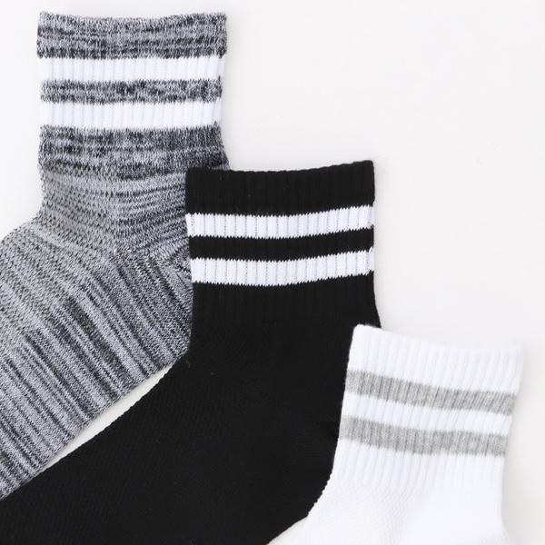 ヘインズ クォーターレングス ソックス 3足組 Hanes QUARTER LENGTH SOCKS 3P ASSORT hmscv201