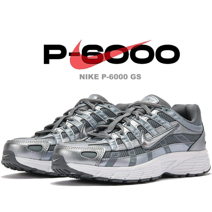 NIKE ナイキ P-6000 ガールズ メタリッククールグレー クール NIKE ナイキ P-6000 ガールズ メタリッククールグレー クール