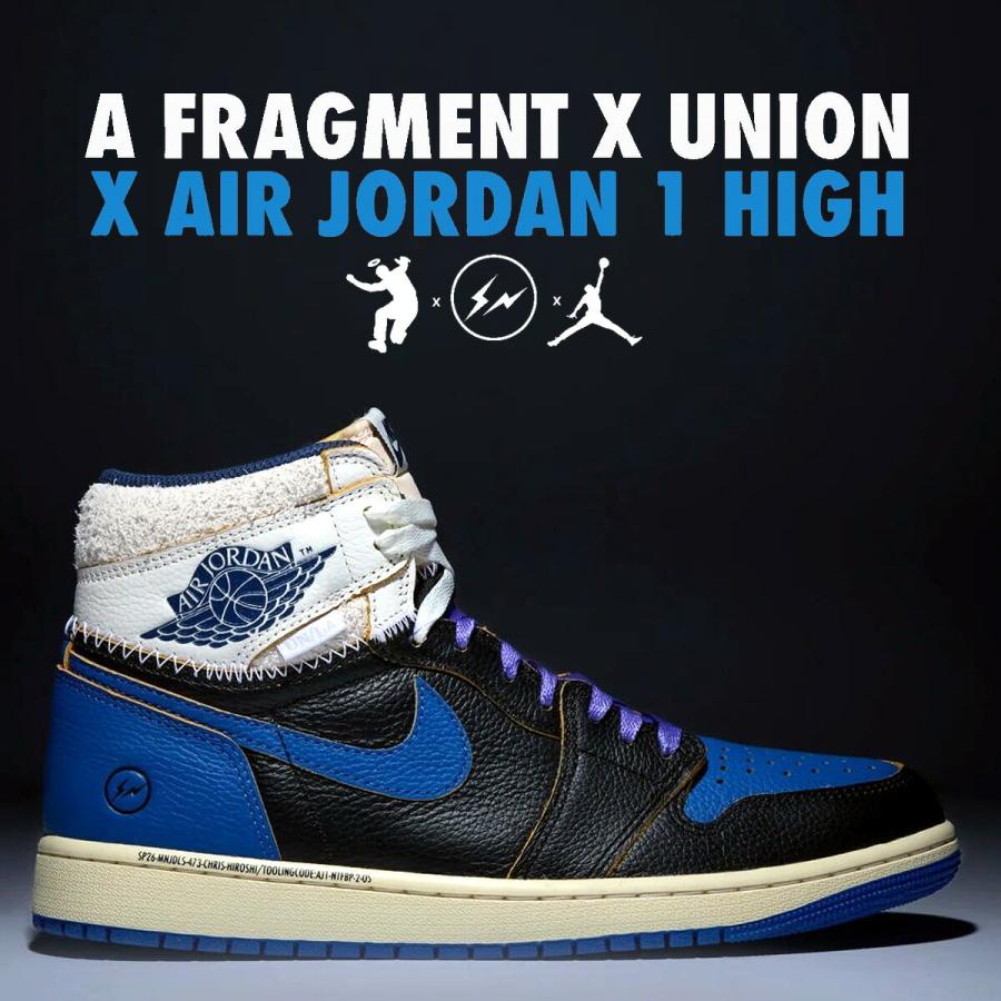 エアジョーダン1ハイ　フラグメント　LJR 3/21発売｜Fragment × UNION × Nike Air Jordan 1 High OG 