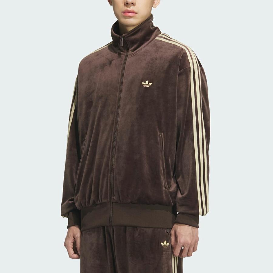 新品 adidas ウーブンファイヤーバードトラックトップ ブラウン adidas ナイロンジャケット アディカラー ウーブン ファイヤー