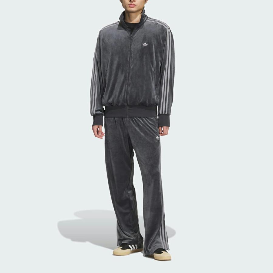 adidas アディダス ファイヤーバード ベロア トラックトップ グレー