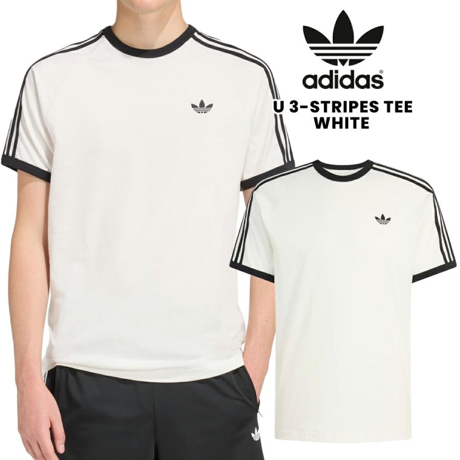 adidas（アディダス） U スリー ストライプス Tシャツ ホワイト adidas