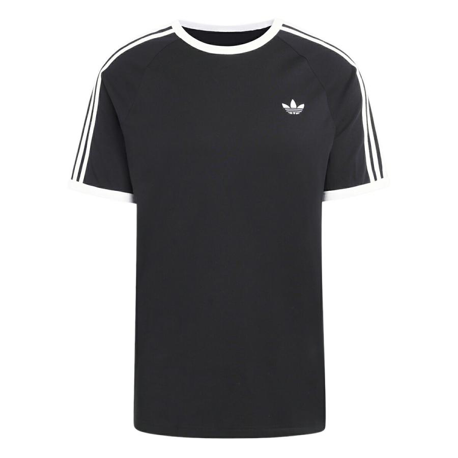 On court TメンズS 新品タグなし adidas（アディダス） U スリー ストライプス Tシャツ ブラック adidas