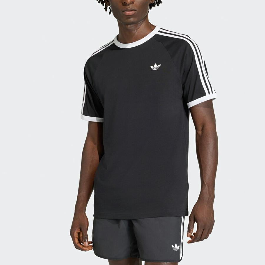 adidas（アディダス） U スリー ストライプス Tシャツ ブラック adidas