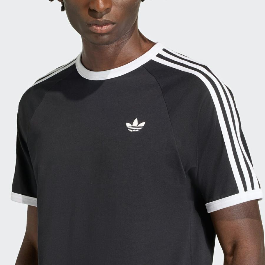adidas（アディダス） U スリー ストライプス Tシャツ ブラック adidas
