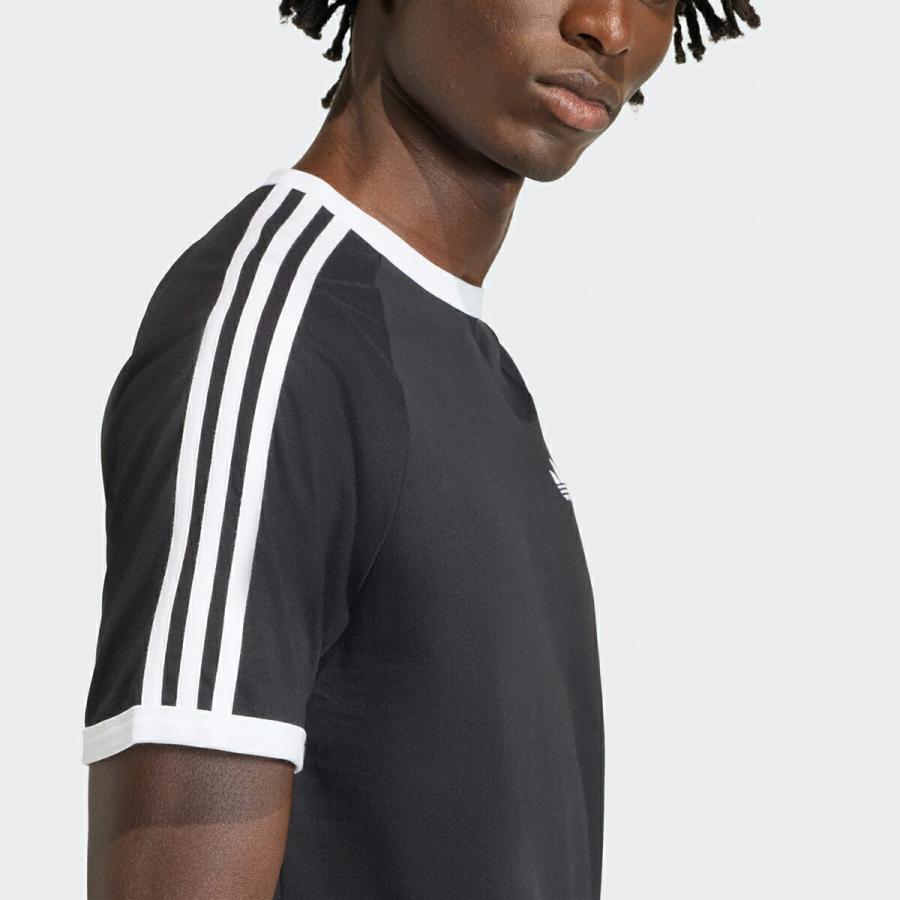 adidas（アディダス） U スリー ストライプス Tシャツ ブラック adidas