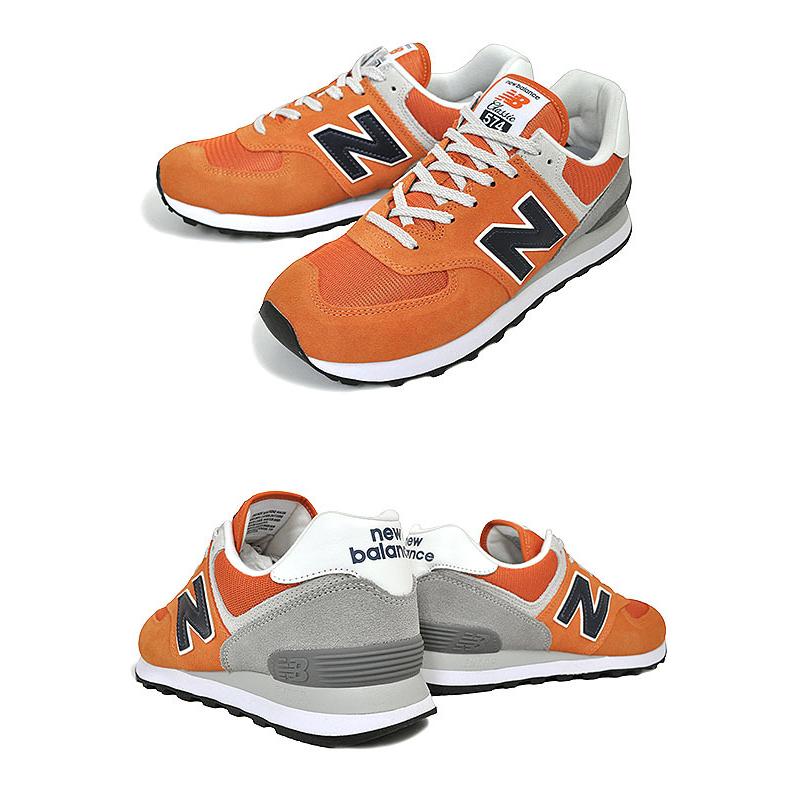 未使用 23cm D ニューバランス ML574HJ2 オレンジ/ネイビー ニューバランス New Balance メンズスニーカー ML574HJ2