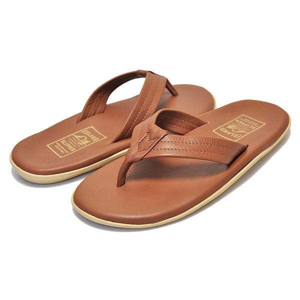 アイランドスリッパ レザー トングサンダル ウイスキー US10 ISLAND SLIPPER アイランドスリッパ サンダル トングサンダル