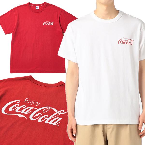 ラッセル アスレチック コカ・コーラ Tシャツ RUSSELL ATHLETIC Coca-Cola ATHLETIC TEE rc-23501-cc コラボ ホワイト レッド Coke is it｜ltd-online｜02