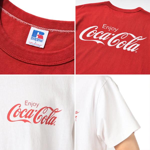 ラッセル アスレチック コカ・コーラ Tシャツ RUSSELL ATHLETIC Coca-Cola ATHLETIC TEE rc-23501-cc コラボ ホワイト レッド Coke is it｜ltd-online｜05