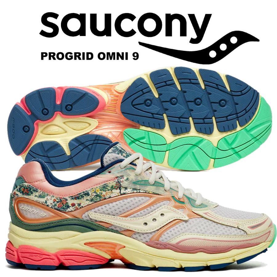 Saucony（サッカニー） プログリッド オムニ 9 ベージュ ブルー
