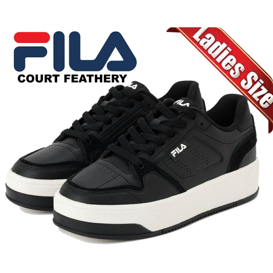 FILA（フィラ） コートフェザリー ブラック スノーホワイト FILA COURT