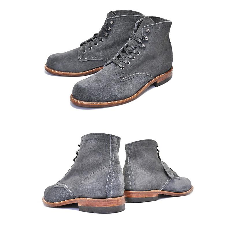 ウルヴァリン 1000マイルブーツ WOLVERINE 1000MILE BOOTS GREY SUEDE MADE IN USA w40193 グレースエード プレーントゥ メンズ ワーク ブーツ スウェード｜ltd-online｜02