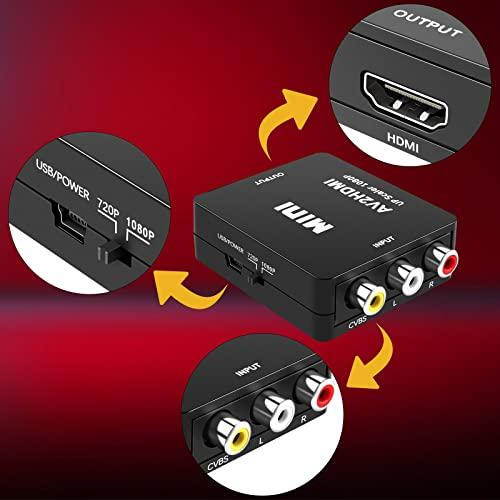 Aroidful AV to HDMI変換コンバーター RCA to HDMI変換器 AV2HDMIオーディオ伝送 USB給電 1080/720P対応|lu-ciel|06