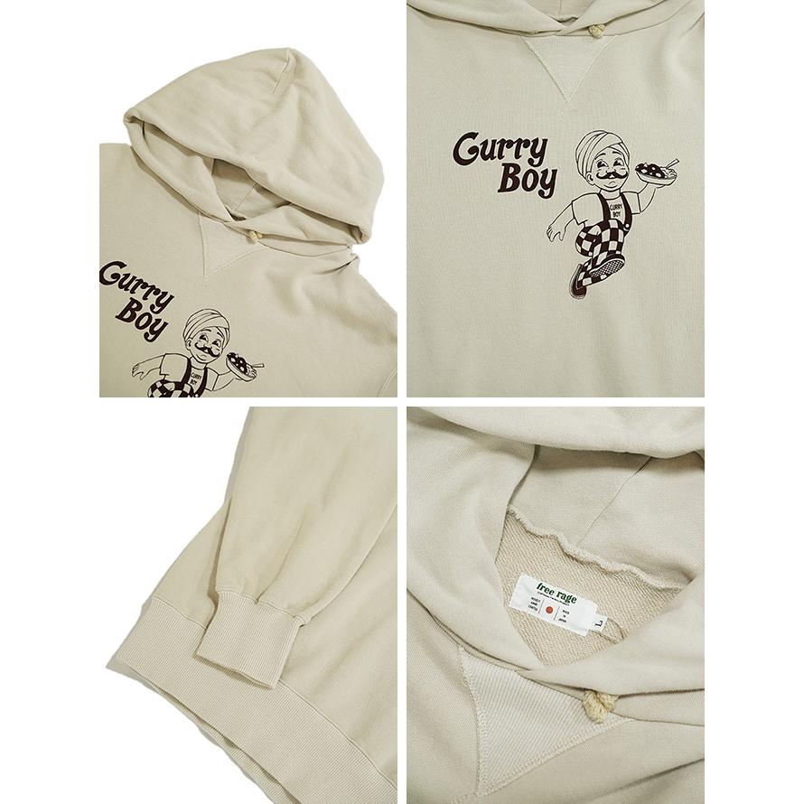 フリーレイジ　FREE RAGE　223CC741A　プリントスウェットパーカー  Curry Boy   IVORY   スウェット   アメカジ   メンズ | free rage | 02