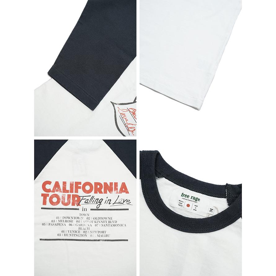 フリーレイジ　FREE RAGE　224CC779-B　Baseball Tee　[ FALLING IN LOVE ]　7分袖Tシャツ　アメカジ   メンズ | free rage | 02