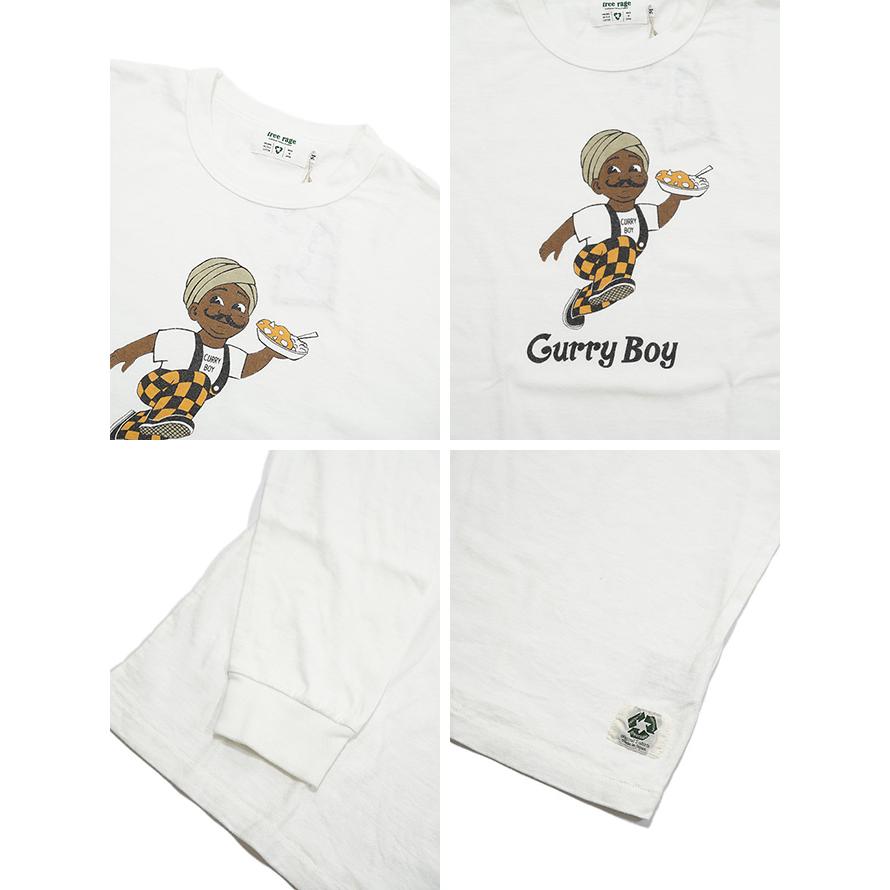 フリーレイジ　FREE RAGE　224CC780-A　プリント長袖Tシャツ　[ Curry Boy ]   ロンT   アメカジ   メンズ | free rage | 03