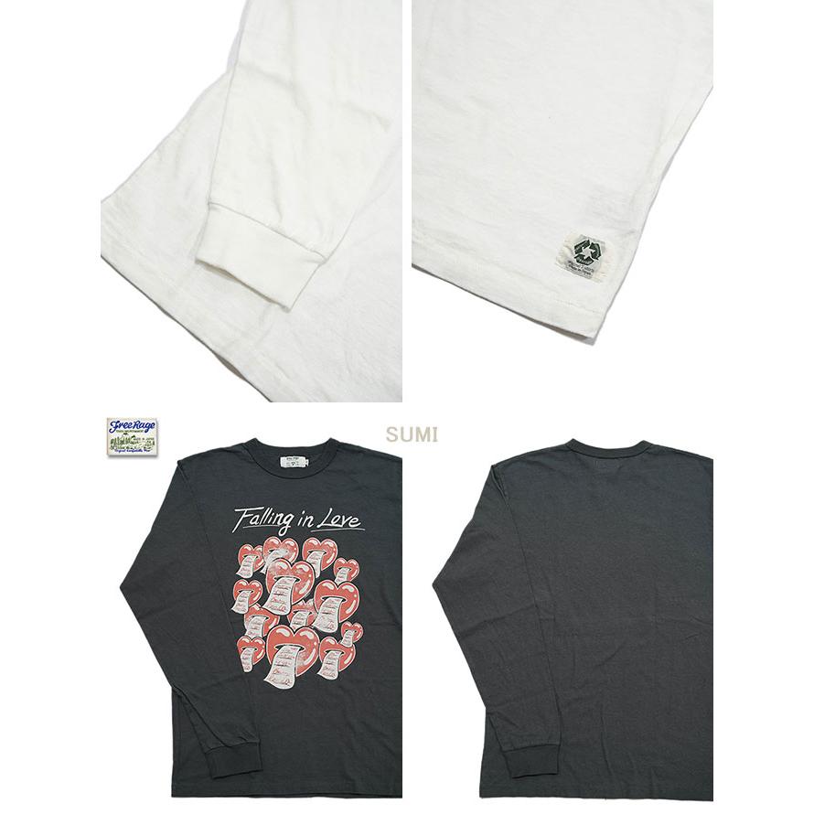 フリーレイジ　FREE RAGE　224CC780-B　プリント長袖Tシャツ　[ FALLING IN LOVE ]   ロンT   アメカジ   メンズ | free rage | 02