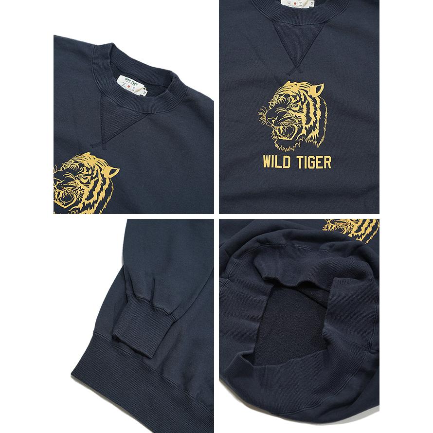 フリーレイジ　FREE RAGE　225CC806E　クラシッククルースウェット　[ WILD TIGER ]　スウェット　アメカジ　メンズ | free rage | 02