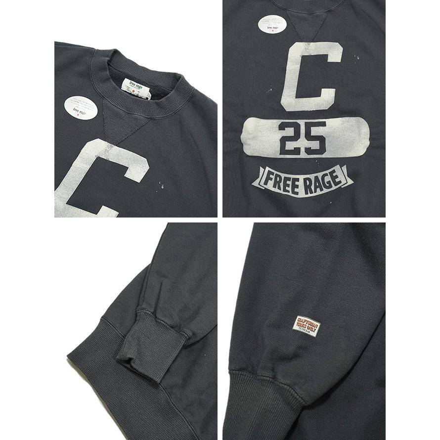 フリーレイジ　FREE RAGE　225CC809A　ハンドクラフトクルースウェット　[ Hand Stamp ]　スウェット　アメカジ　メンズ | free rage | 02